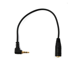 Cavo audio jack stereo AUX da 15 cm, spina da 2,5 mm, presa ad angolo da 3,5 mm, nero