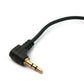 Cavo audio jack stereo AUX da 15 cm, spina da 2,5 mm, presa ad angolo da 3,5 mm, nero
