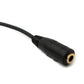 Cavo audio jack stereo AUX da 15 cm, spina da 2,5 mm, presa ad angolo da 3,5 mm, nero