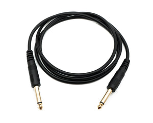 SYSTEM-S Audio Kabel 150 cm Stereo AUX Klinke 6,35 mm Stecker zu Stecker in Schwarz