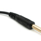 Cable de audio SYSTEM-S 150 cm estéreo AUX jack 6,35 mm macho a macho en color negro