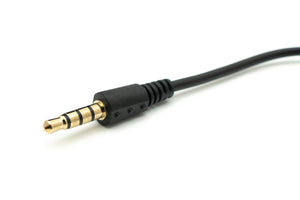 SYSTEM-S Audio Kabel 25 cm Stereo AUX Klinke 3,5 mm Stecker zu Buchse in Schwarz