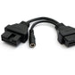 SYSTEM-S OBD cable 20 cm OBD 2 socket for Mitsubishi 12 pin in black for car diagnostics
