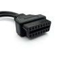 SYSTEM-S OBD cable 20 cm OBD 2 socket for Mitsubishi 12 pin in black for car diagnostics