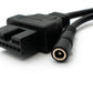 SYSTEM-S OBD cable 20 cm OBD 2 socket for Mitsubishi 12 pin in black for car diagnostics