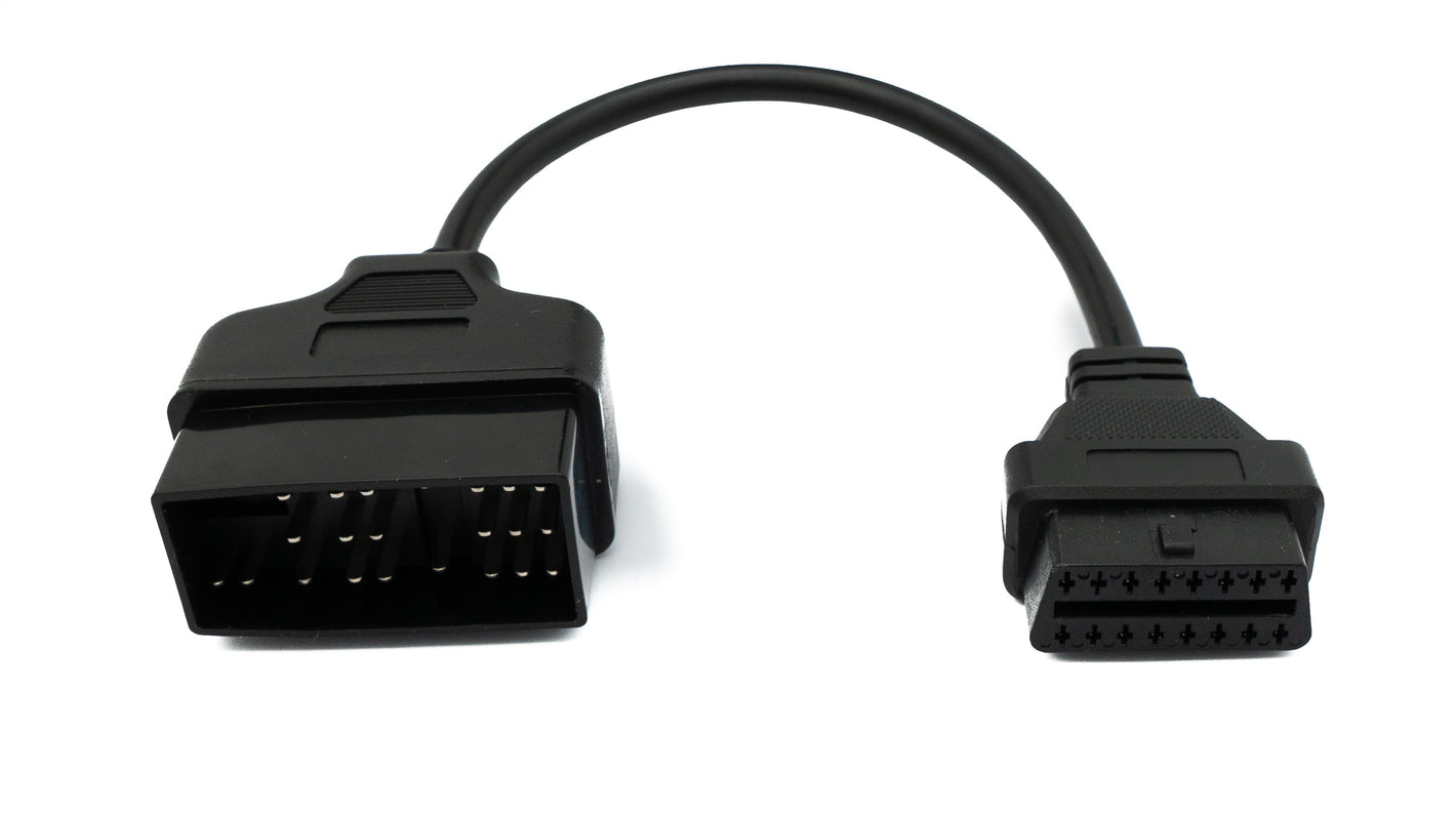 SYSTEM-S OBD Kabel 20 cm OBD 2 Buchse für Toyota 22pin in Schwarz Adapter Auto Diagnose