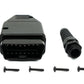 SYSTEM-S OBD Adapter OBD 2 16 pin Stecker Anschluss Kabel in Schwarz für Auto Diagnose