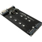 SYSTEM-S NVME M.2 Adapter 2x AHCI to PCIE Express 3 4.0 Slimline SFF-8654 8X Raid Card