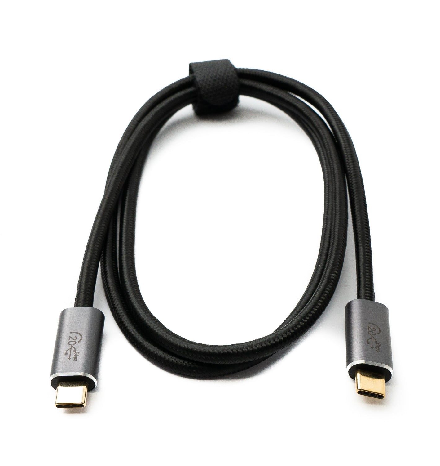 SYSTEM-S USB 3.2 Gen 2 Cable 100 cm Type C Male to Male Adapter Braided Black