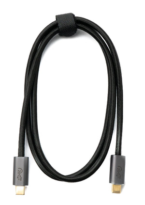 Câble USB 3.2 Gen 2 100cm Type C Adaptateur Mâle vers Mâle Tressé Noir