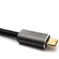 SYSTEM-S USB 3.2 Gen 2 Kabel 100 cm Typ C Stecker zu Stecker Adapter geflochten Schwarz