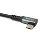 Câble SYSTEM-S USB 3.2 Gen 1, 5 m, adaptateur type C mâle vers mâle, angle, noir