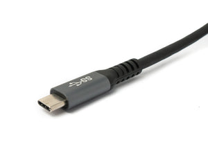 SYSTEM-S USB 3.2 Gen 1 Kabel 5 m Typ C Stecker zu Stecker Adapter Winkel in Schwarz