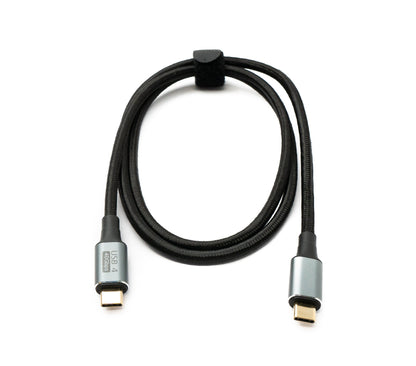 Cable SYSTEM-S USB4 100 cm Tipo C macho a macho 40 Gbit/s USB 4.0 trenzado negro