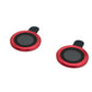 SYSTEM-S Camera Protection Lens Cover made of Glass Metal for iPhone 12 + Mini Red