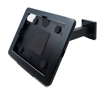 SYSTEM-S Wandhalterung 360° Tischständer abschließbar für iPad 10 Pro 11 Air 4 5 Schwarz
