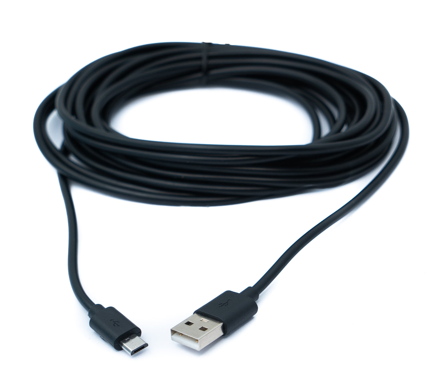 SYSTEM-S USB 2.0 Kabel 5 m Micro B Stecker zu Typ A Stecker Adapter in Schwarz