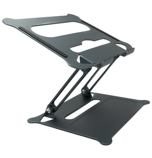 SYSTEM-S stand adjustable for cooling made of metal in blue grey for notebook laptop