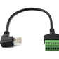 SYSTEM-S LAN cable 30 cm RJ45 plug to 8 pin terminal block angle in black