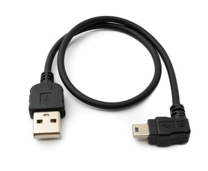 USB 2.0 Cable 30cm Mini B Female to Type A Male Adapter Angle for Garmin