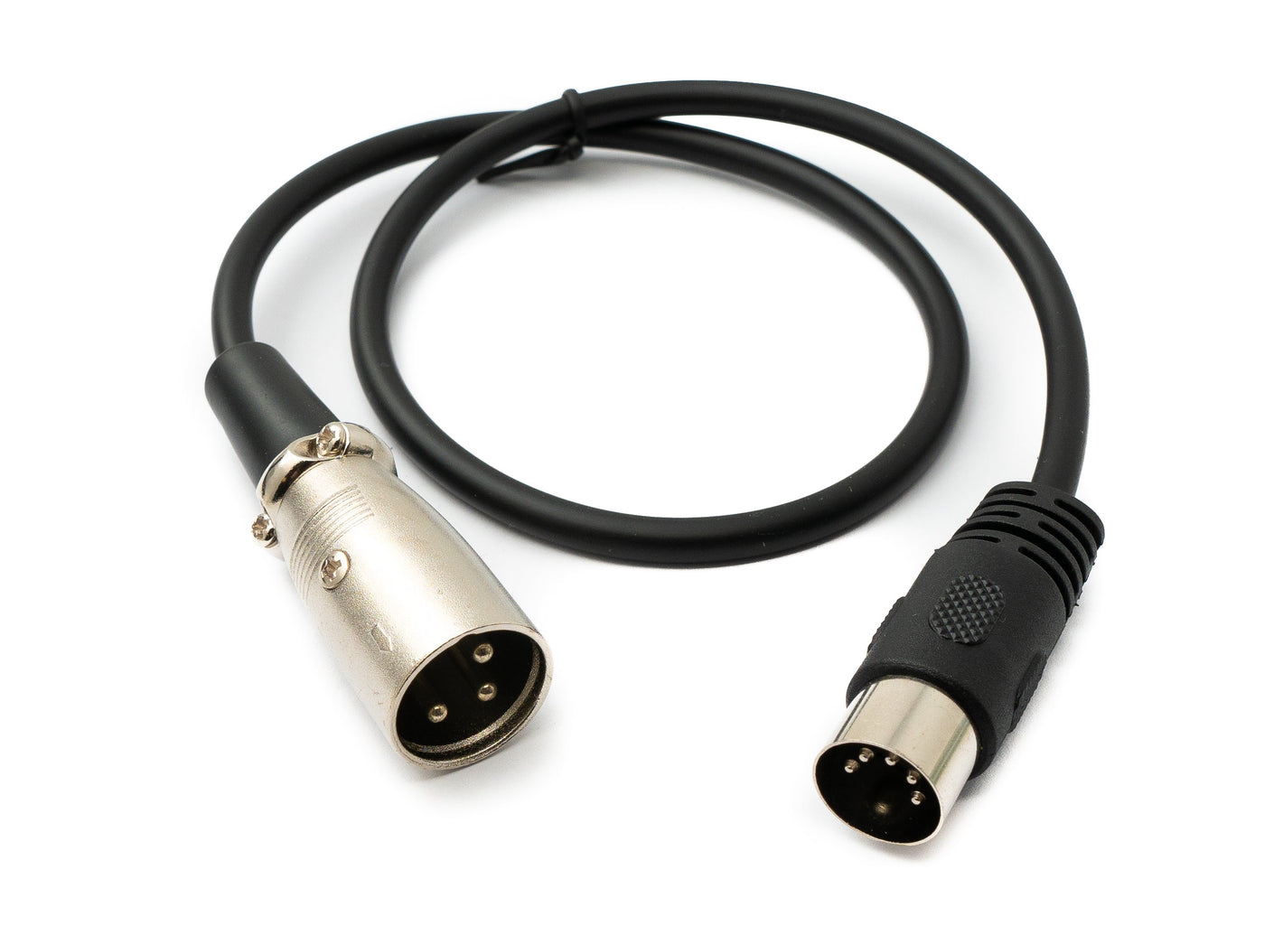 SYSTEM-S audio cable 50 cm XLR 3-pin plug to DIN 5-pin plug adapter in black