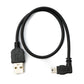 SYSTEM-S USB 2.0 Cable 30 cm Mini B Socket to Type A Plug Adapter Angle for Garmin
