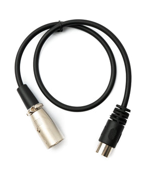 SYSTEM-S Audio Kabel 50 cm XLR 3 polig Stecker zu DIN 5 polig Stecker Adapter in Schwarz