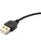 SYSTEM-S USB 2.0 Cable 30 cm Mini B Socket to Type A Plug Adapter Angle for Garmin