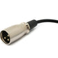 SYSTEM-S Audio Kabel 50 cm XLR 3 polig Stecker zu DIN 5 polig Stecker in Schwarz