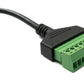 SYSTEM-S LAN cable 30 cm RJ45 plug to 8 pin terminal block angle in black