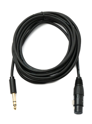 SYSTEM-S audio cable 5 m XLR 3-pin socket to 6.35 mm jack plug AUX adapter