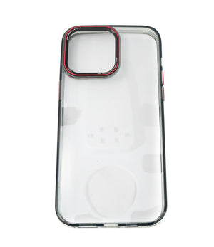 SYSTEM-S protective case shockproof made of TPU in black transparent case for iPhone 14 Pro Max