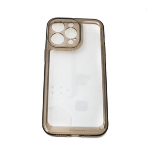 Funda protectora a prueba de golpes de silicona TPU negra transparente para iPhone 14 Pro Max