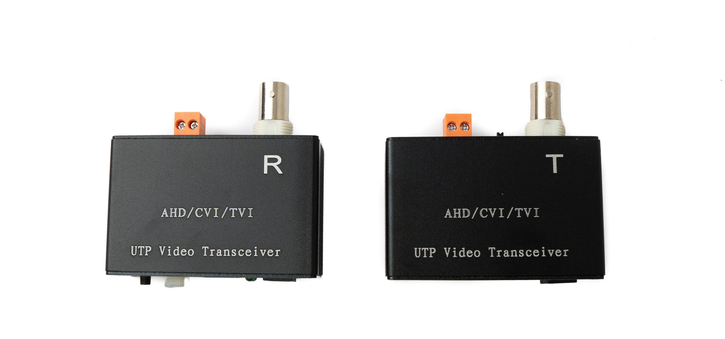 SYSTEM-S 75 Ohm Transceiver Set BNC to Cat5E Cat6 Video for AHD TVI CVI/PAL NTSC