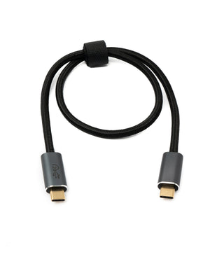Cable USB 3.2 Gen 2 50 cm Adaptador tipo C macho a macho trenzado en negro
