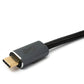 SYSTEM-S USB 3.2 Gen 2 Kabel 50 cm Typ C Stecker zu Stecker Adapter geflochten in Schwarz