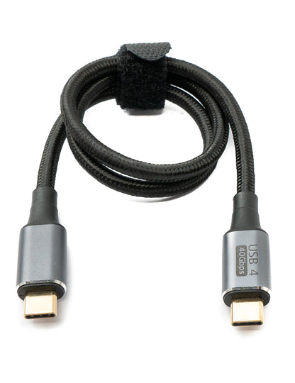 SYSTEM-S USB4 cable 50 cm type C male to male 40 Gbit/s USB 4.0 braided black