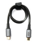 SYSTEM-S USB4 USB Kabel 50 cm Typ C Stecker zu Stecker 40 Gbit/s USB 4.0 geflochten Schwarz