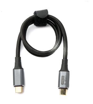 SYSTEM-S USB4 USB Kabel 50 cm Typ C Stecker zu Stecker 40 Gbit/s USB 4.0 geflochten Schwarz