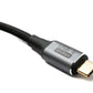 SYSTEM-S USB4 USB Kabel 50 cm Typ C Stecker zu Stecker 40 Gbit/s USB 4.0 geflochten Schwarz