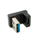 Adattatore USB 3.1 Gen 2 U Turn di 180° tipo C femmina a 3.0 tipo A maschio in nero