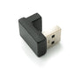 Adattatore USB 3.1 Gen 2 U Turn di 180° tipo C femmina a 3.0 tipo A maschio in nero