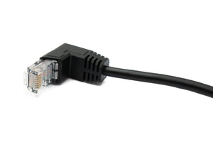 Cavo LAN da 30 cm con spina RJ45 e adattatore angolare per morsettiera a 8 pin in nero