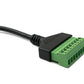 Câble LAN SYSTEM-S 30 cm prise RJ45 vers adaptateur d'angle bornier 8 broches en noir