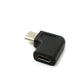 Adattatore USB 3.1 Tipo C maschio a 2.0 Micro B femmina cavo angolare in nero