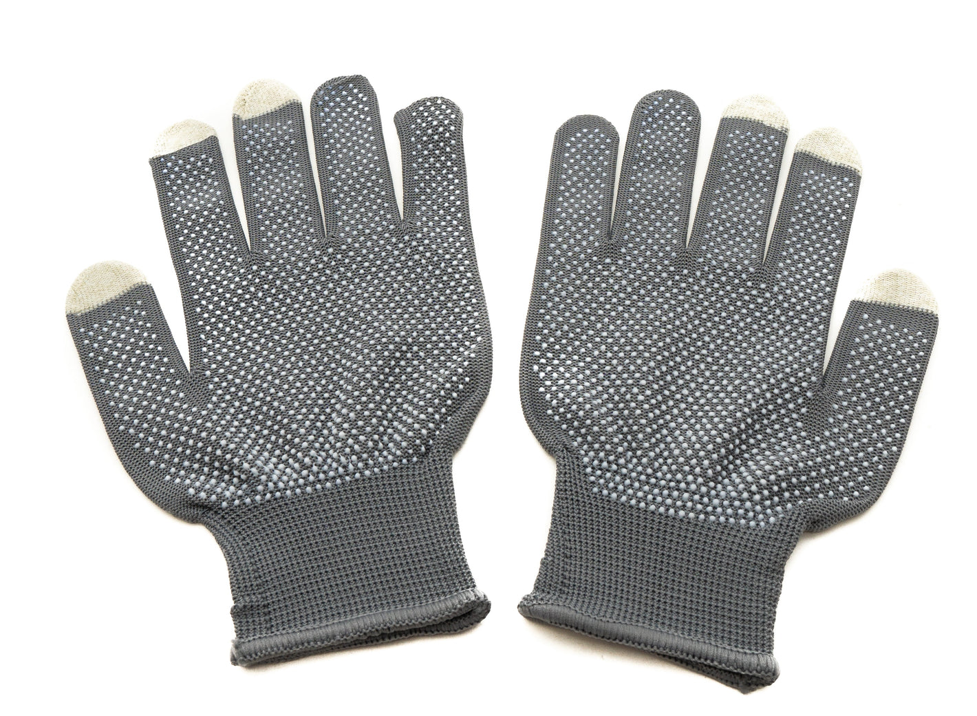 Gants en tissu antidérapant SYSTEM-S pour écrans tactiles de smartphones en gris