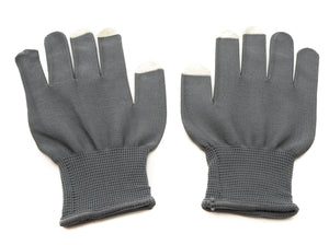 Guantes de tela antideslizantes SYSTEM-S para pantallas táctiles de smartphones en color gris