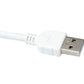 SYSTEM-S USB 2.0 Kabel 300 cm Micro B Stecker zu Typ A Stecker Winkel Adapter in Weiß