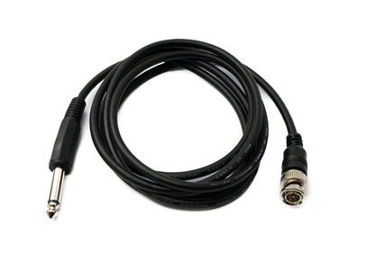 Cable de audio SYSTEM-S 180 cm Conector jack de 6,35 mm a conector BNC Adaptador AUX en negro