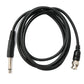 SYSTEM-S Audio Kabel 180 cm 6.35 mm Klinke Stecker zu BNC Buchse AUX Adapter in Schwarz